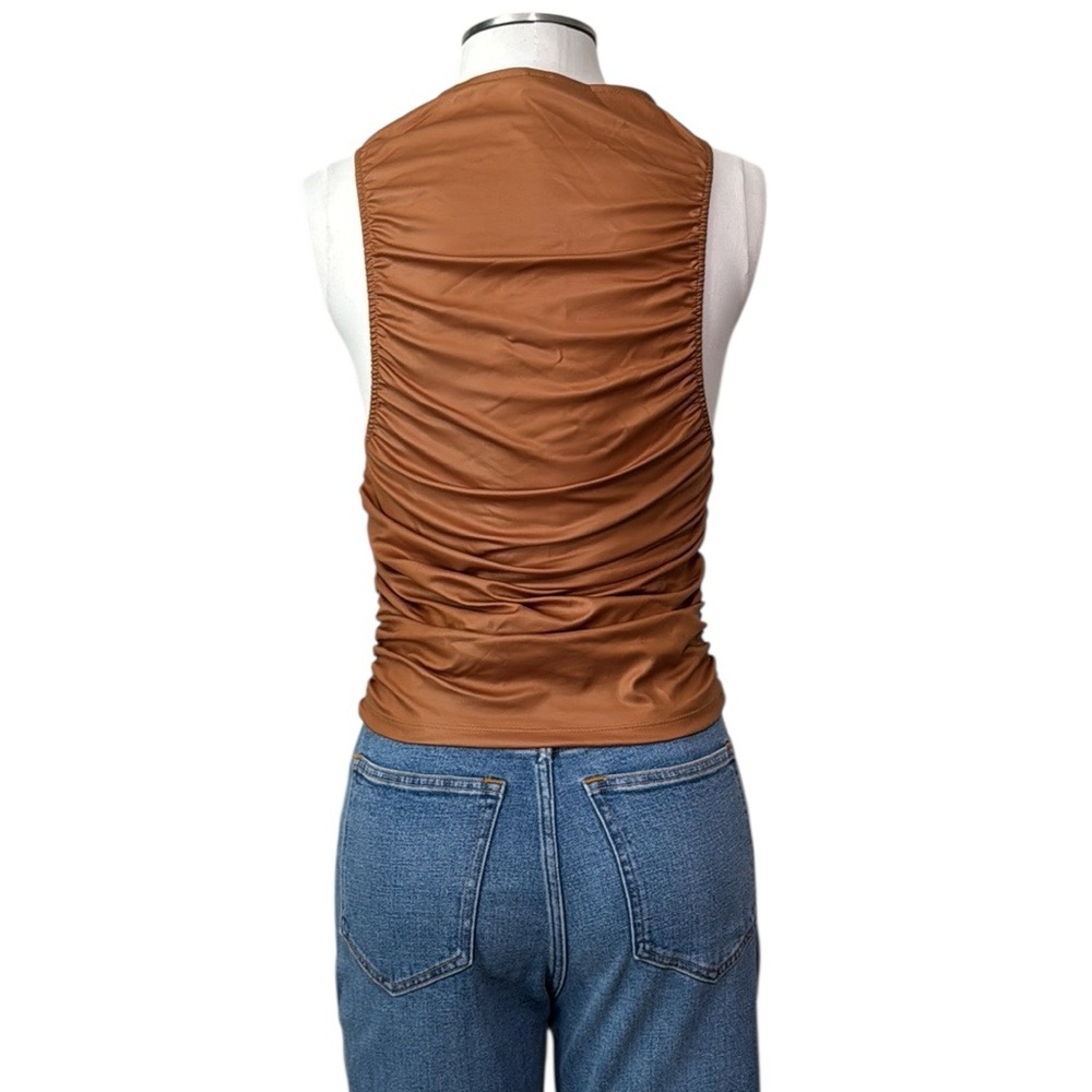 Free People Ride Along Ruched Crop Tank Top Size Small - Picture 2 of 16